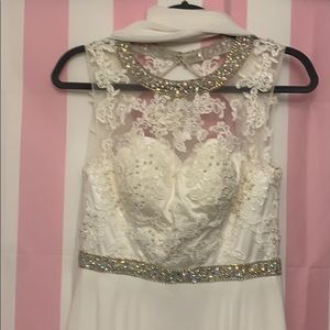 Beautiful white sequined and Pearl Dress